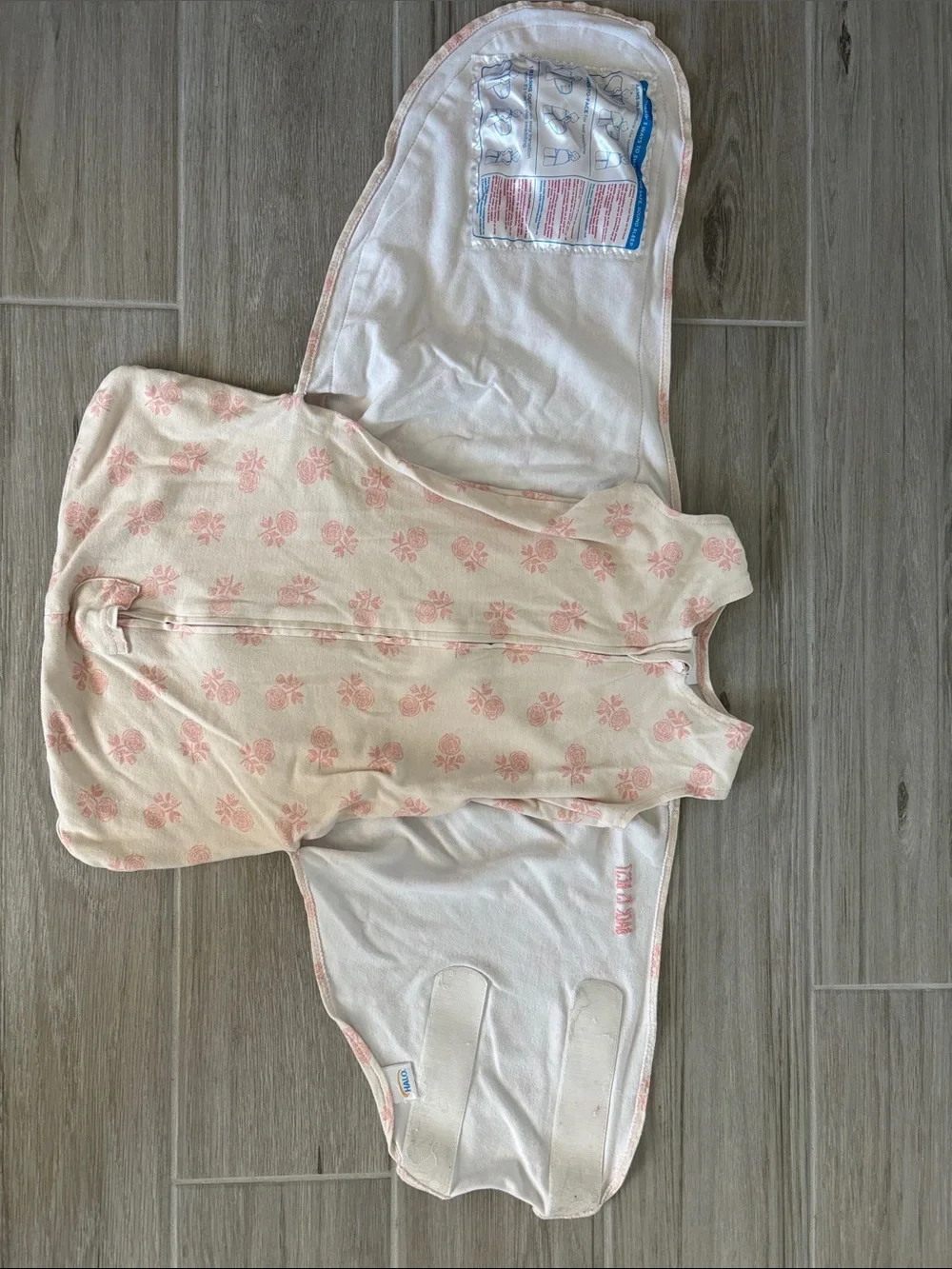 Halo Pink Floral Baby Swaddle Sleep Sack